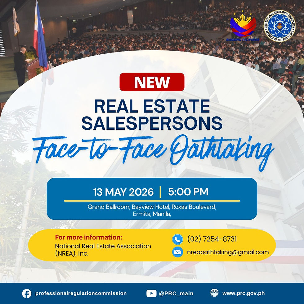 Face-to-Face Oathtaking of the New Real Estate Salespersons