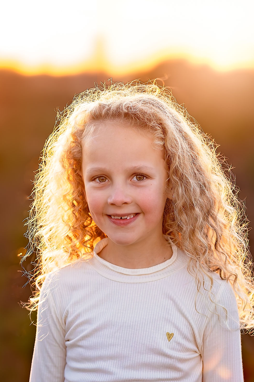 mooi portret tijdens het gouden uur