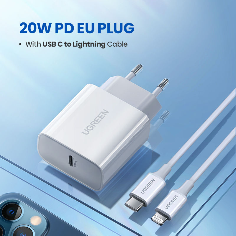 Miniatura: UGREEN PD Charger 20W Fast Charger for iPhone 13 12 X USB Type C Charger for Xia