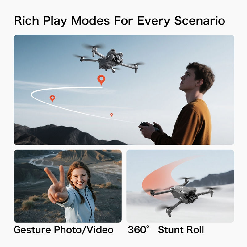 Miniatura: GT50 Mini Drone Dual Camera 8K Aerial Aircraft Obstacle Avoidance UAV Fixed GPS 