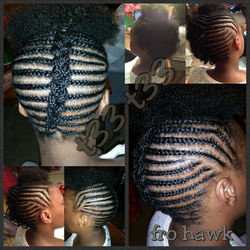 Braided up Fro hawk