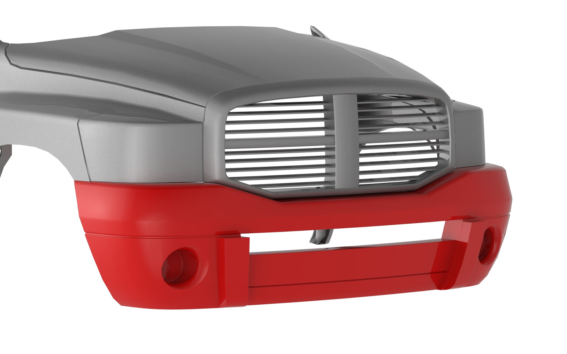 Bumper Dodge Ram 2007 3D Model