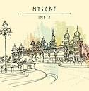 149086006-mysore-mysuru-karnataka-india-mysore-palace-travel-sketch-vintage-hand-drawn-pos