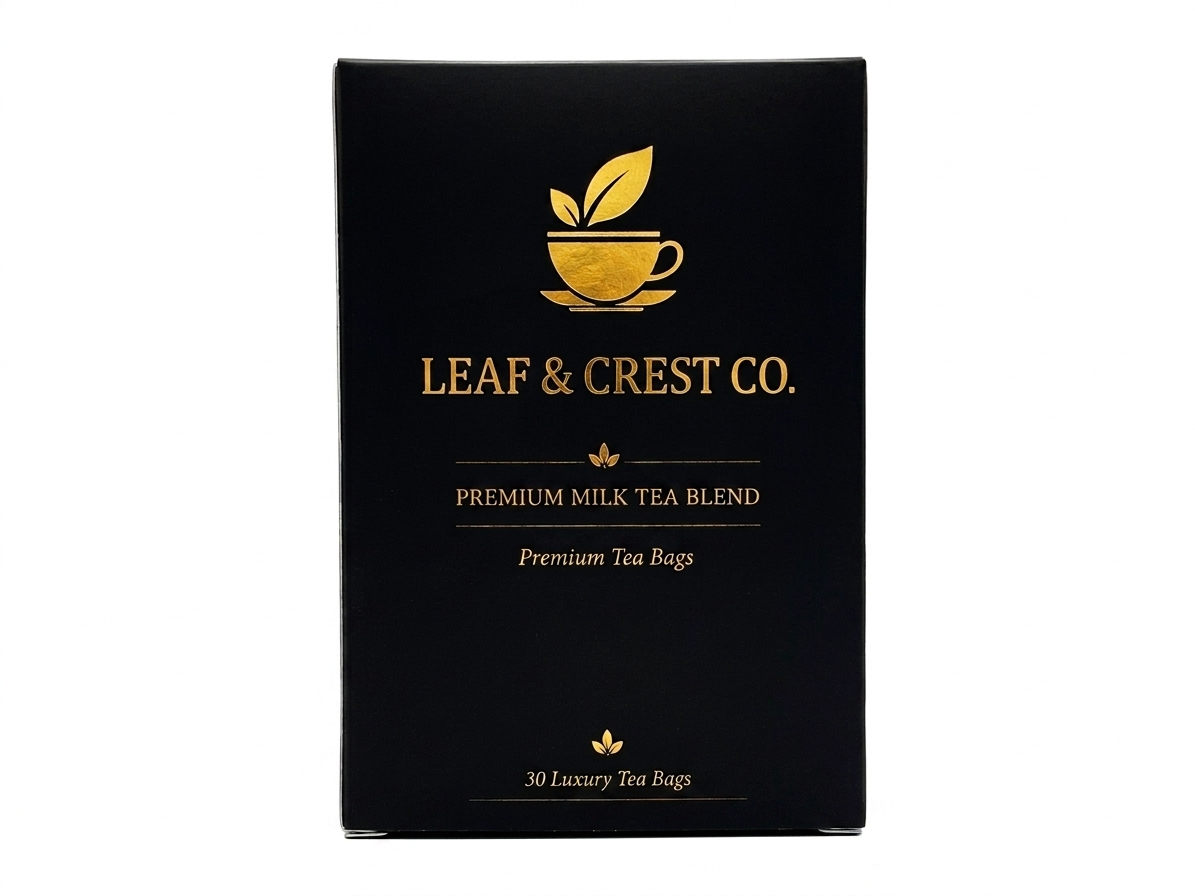 LEAF & CREST PREMIUM ASSAMESE MILK TEA BLEND / STRONG CHAI / 30 LUXURY TEA BAGS