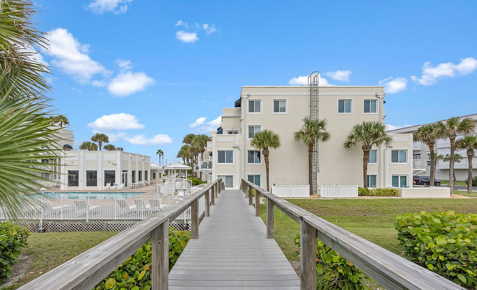 Eye-level view of a beautiful beach sunset in Brevard County