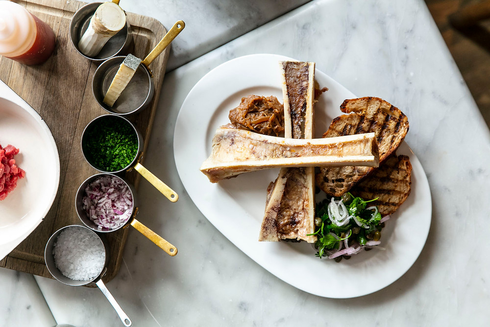 Butlers Chophouse bone marrow and parsley