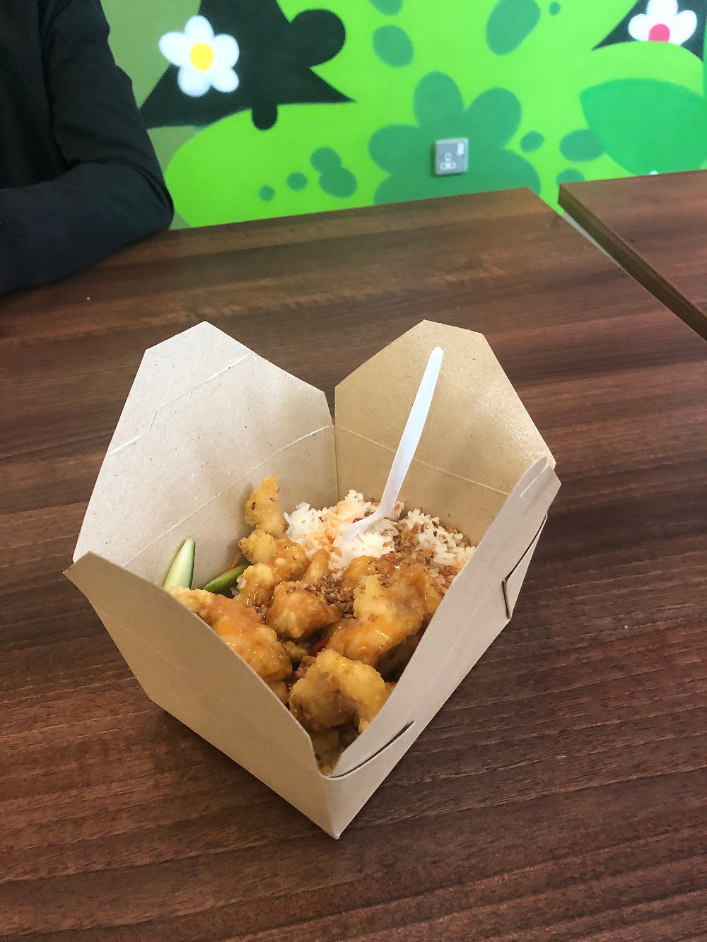 Salt and pepper chicken strips with jasmine rice and pickled vegetables from the Arndale Food Market ‘Salt & Pepper’
