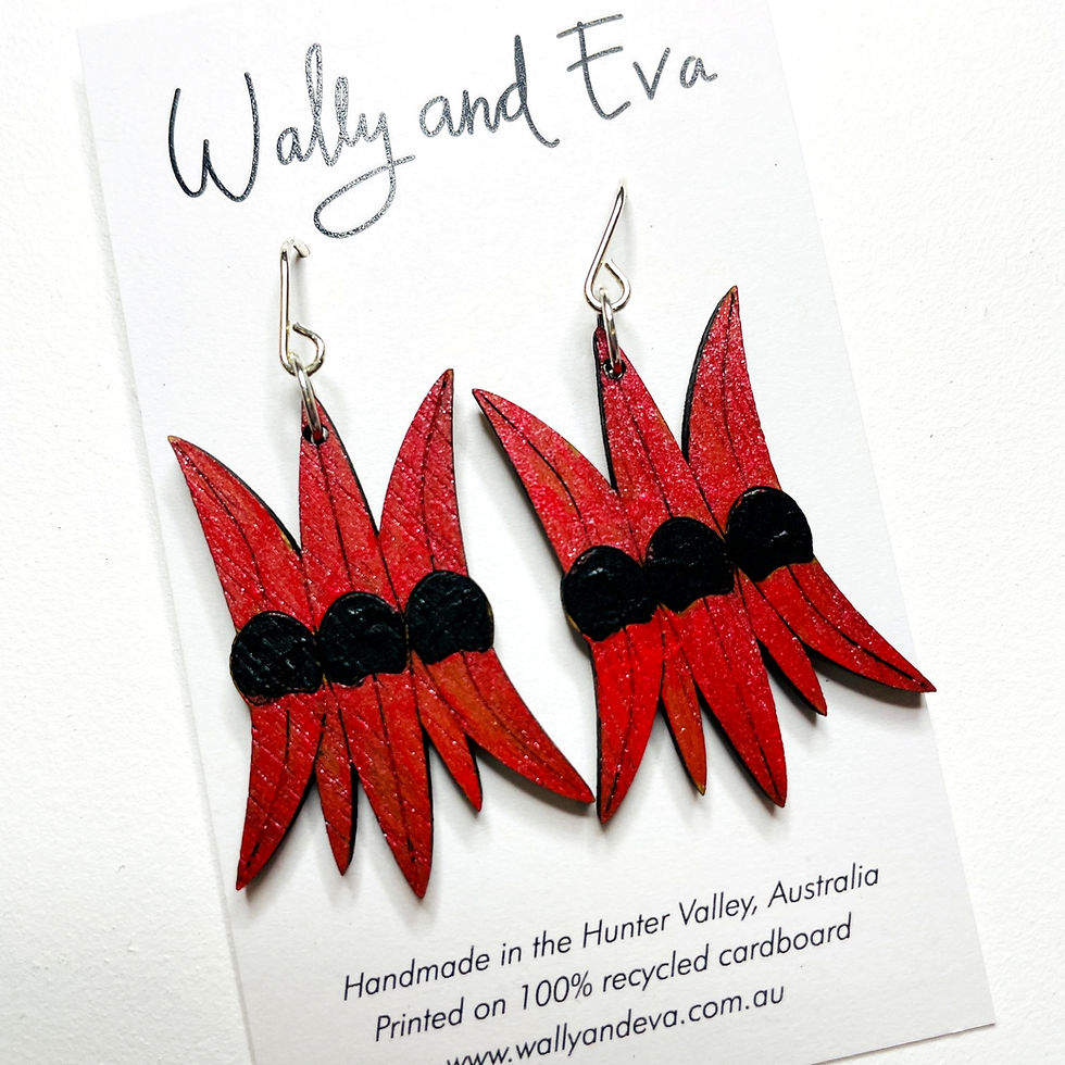 Thumbnail: Sturt Desert Pea Dangle Earrings