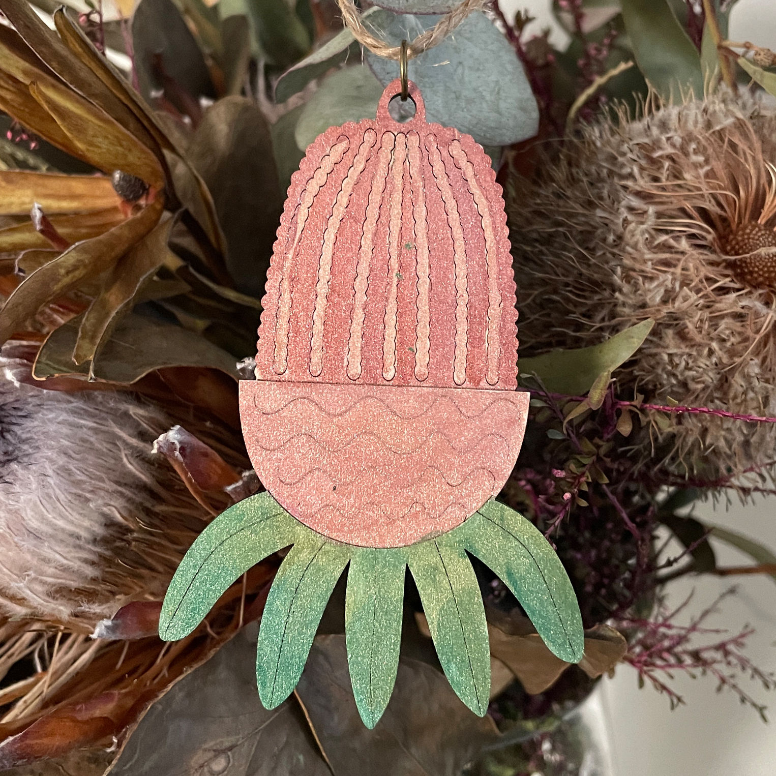 Australiana Native Flowers Christmas Decorations - Banksia Flower