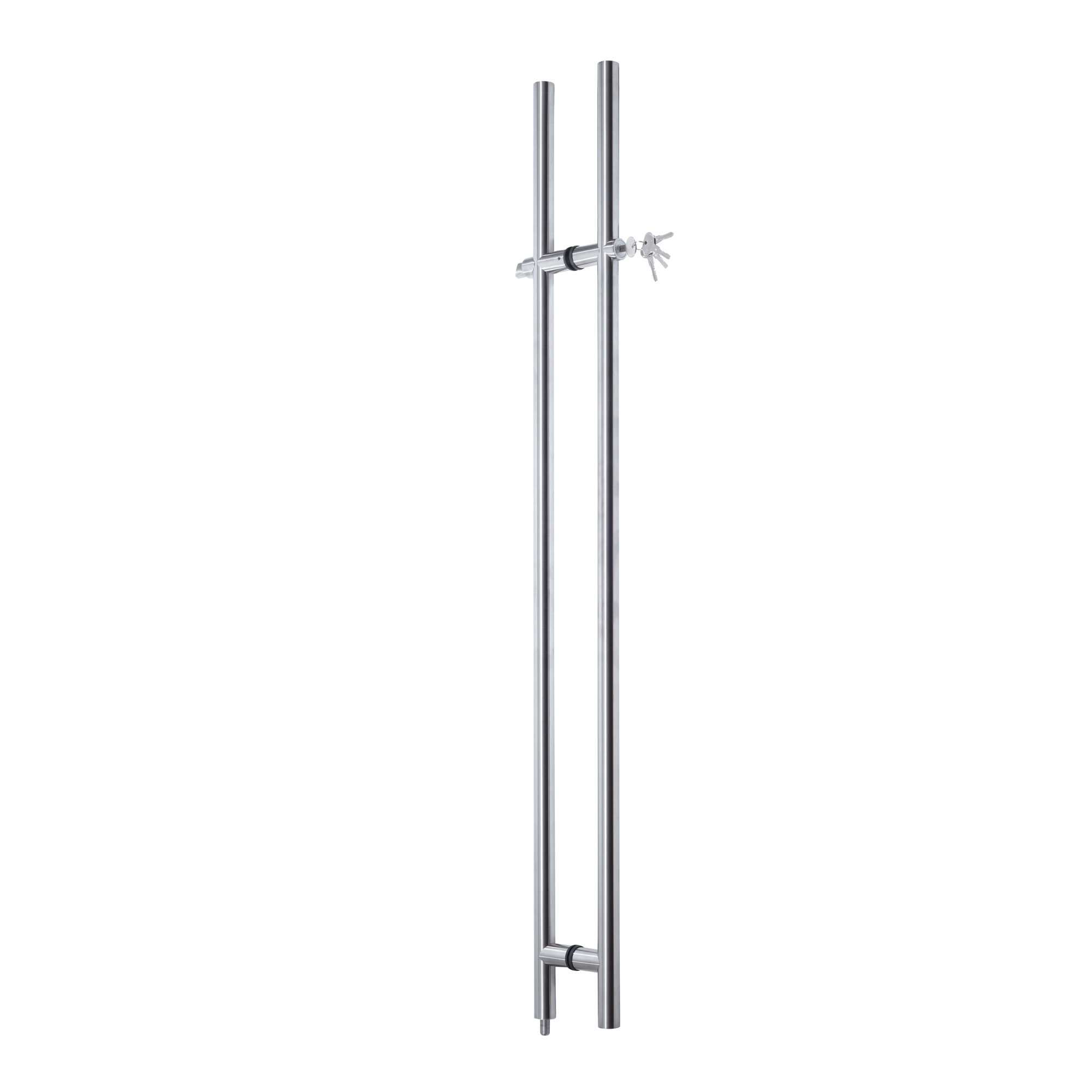 Locking Pull Handle Pair - Stainless Steel