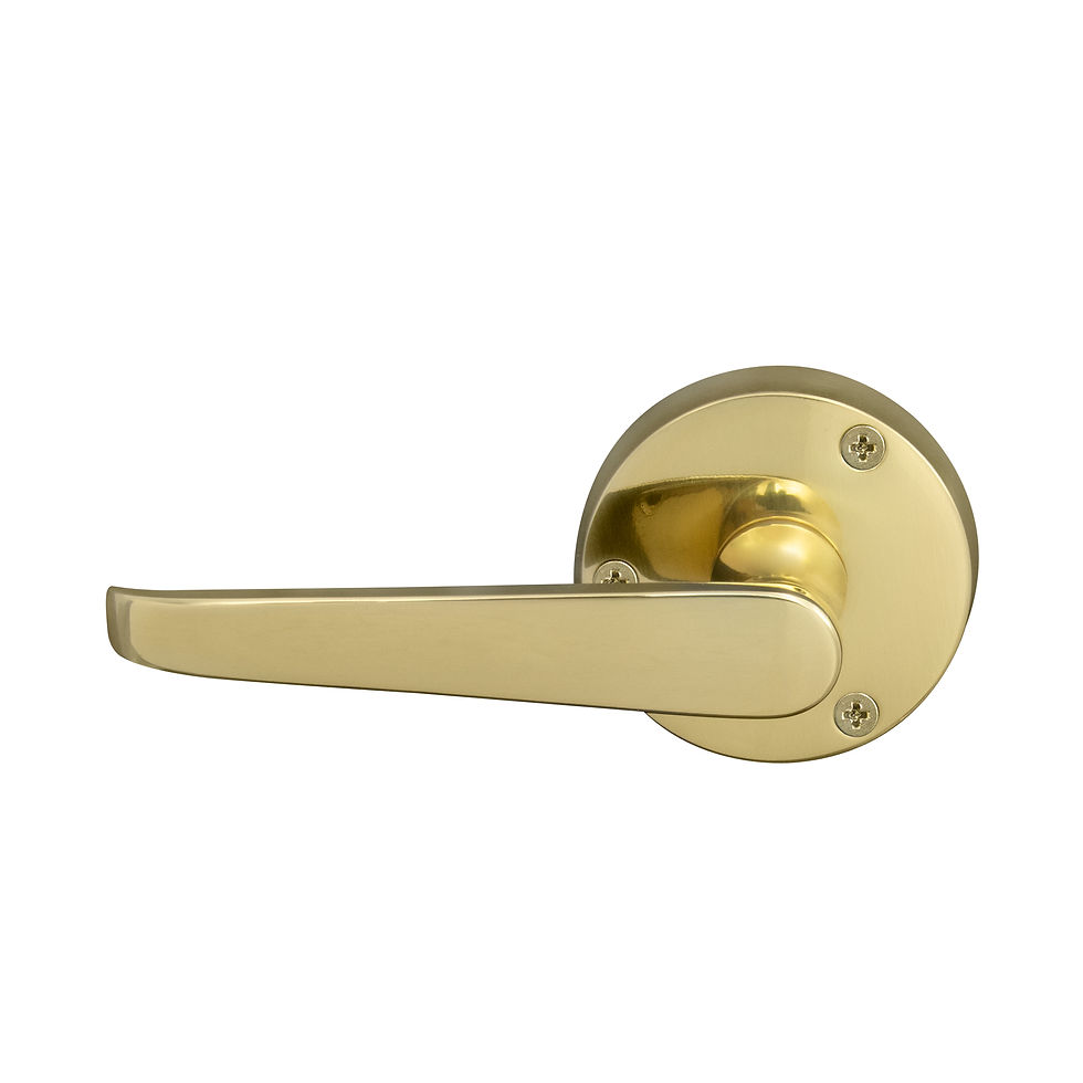 Belmont - Round Rose Handle Set - Polished Brass