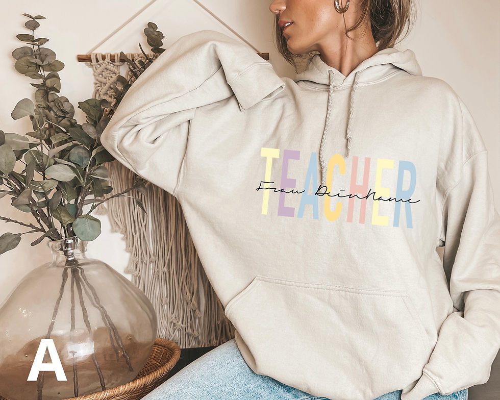 TEACHER NAMED HOODIE - pastell