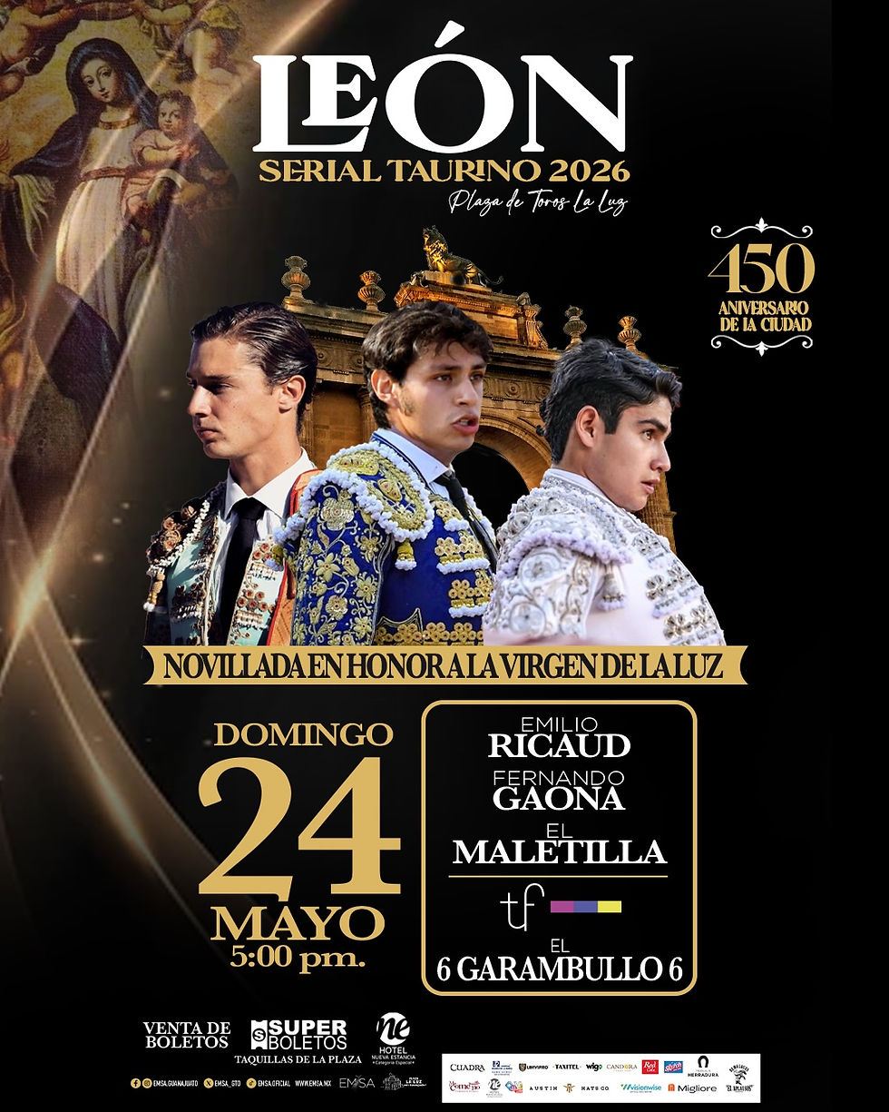 Novillada en Honor a la Virgen de la Luz en León Guanajuato