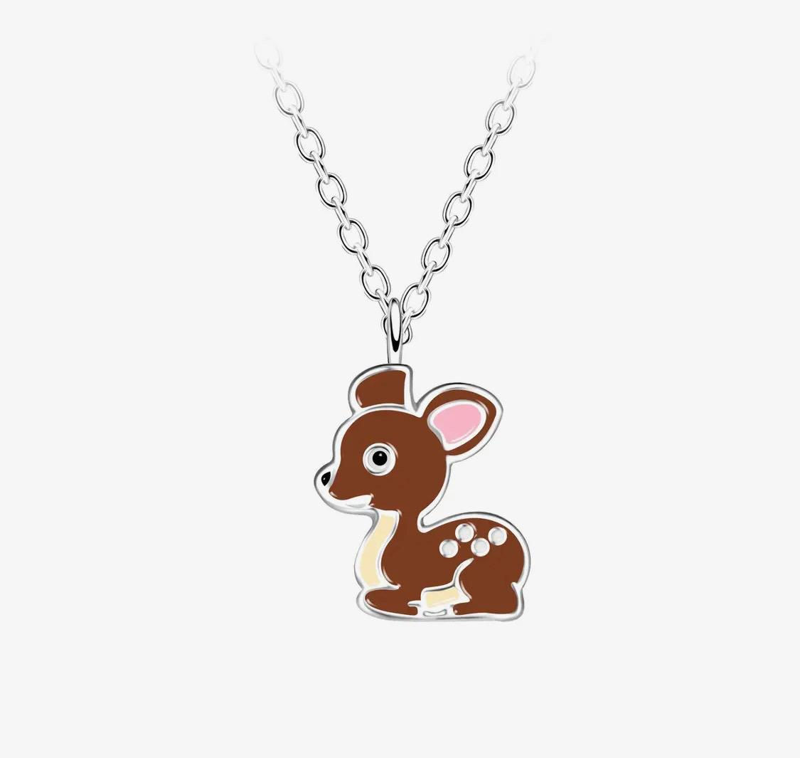 Catenina con pendente bambi, argento 925