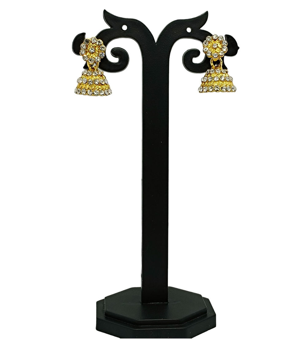 Thumbnail: Traditional Golden Color Jhumka Earring for Women and Girls Drops & Danglers