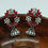 Thumbnail: Traditional Red and silver color Earring for Women and Girls