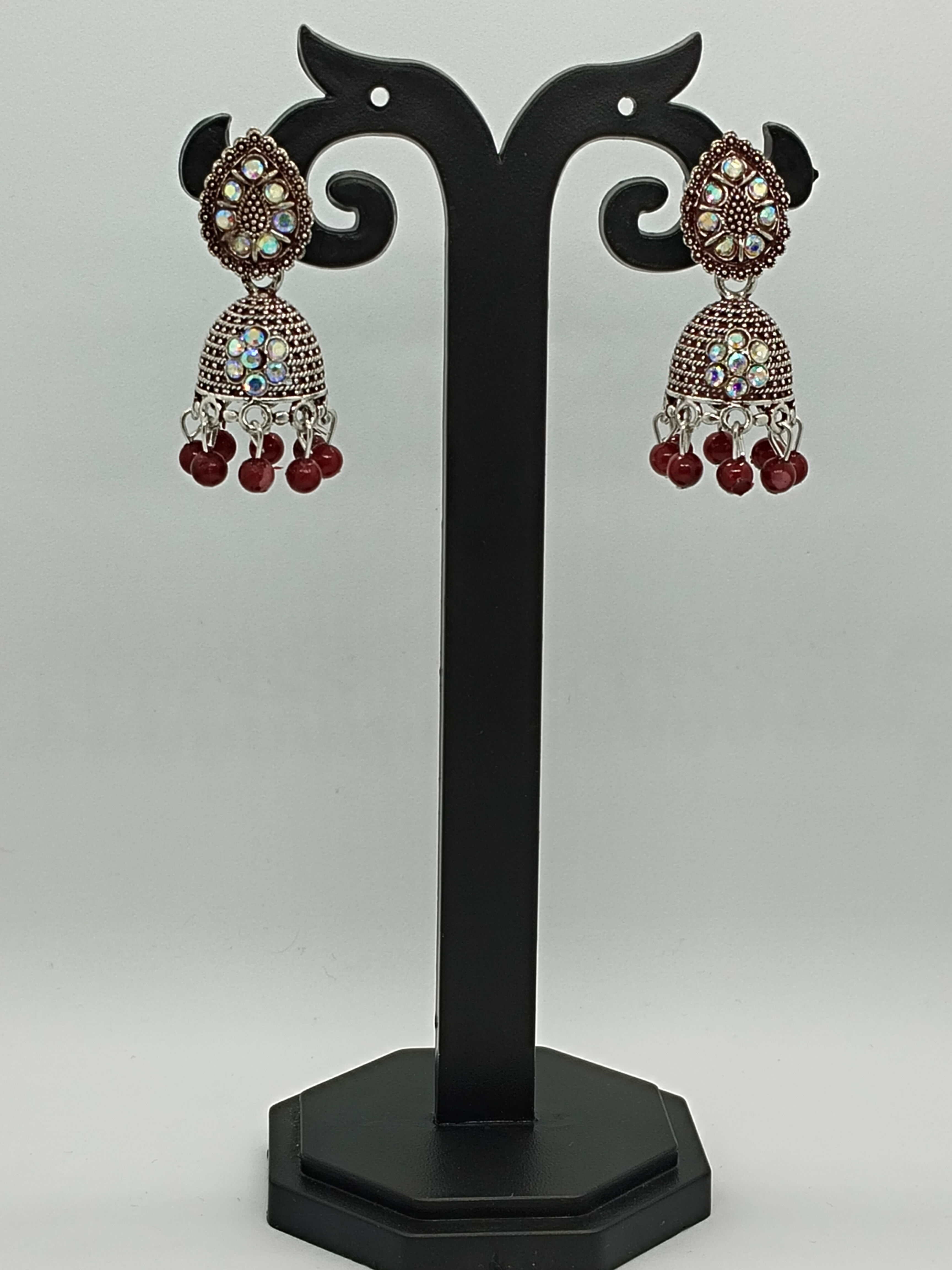Traditional Maroon Color Jhumka Earring for Women and Girls
