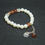 Thumbnail: Handmade Brown and white Bracelet with charm for women and Girls