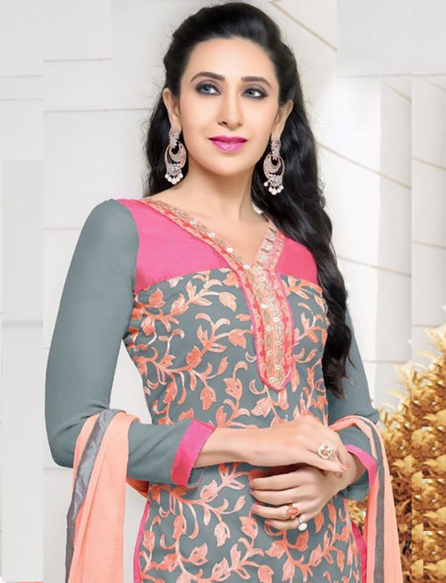 Thumbnail: Beautiful party wear Straight cut salwar Suits