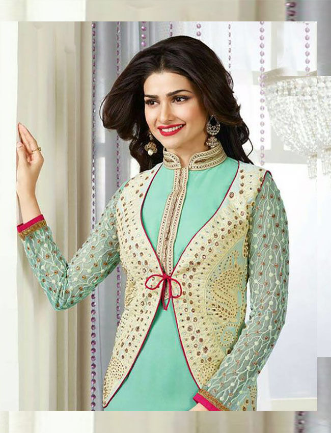 Thumbnail: Elegant Arctic Embroidered Salwar Suits