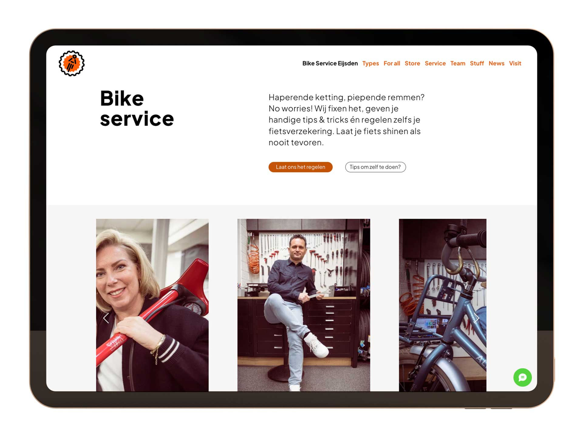 Nieuwe website Bike Service Eijsden voor alle soorten service. Deze website is ontwikkeld door Formaris