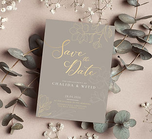 การ์ดแต่งงานพิมพ์foilทอง