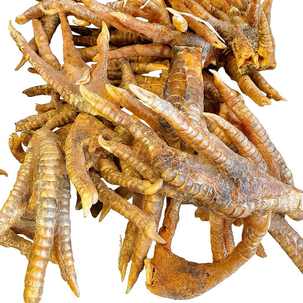 1kg Dried Chicken Feet Natural Dog Treat - Charity Version