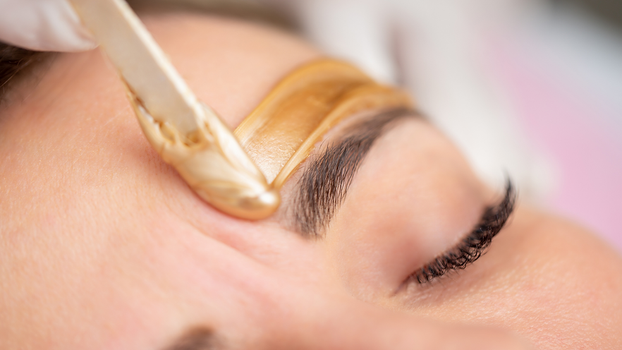 women receiving a brow hot wax services available Apricity Aesthetics® - Brixton & Clapham, South London, England UK
