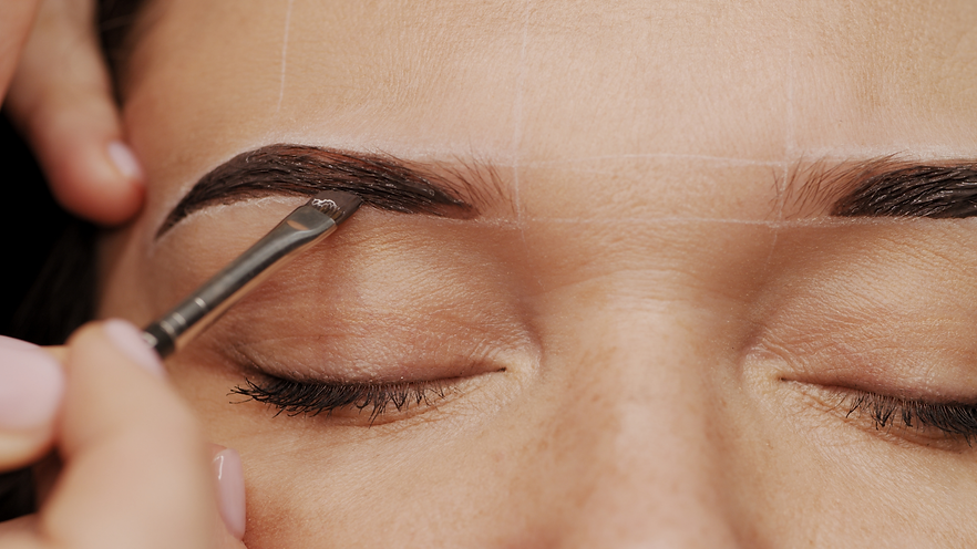 Women receiving brow tint services, available at Apricity Aesthetics® - Brixton & Clapham, South London, England UK
