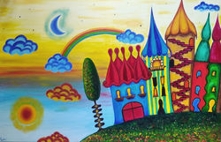 The utopic city - 115 x 75 huile sur toile