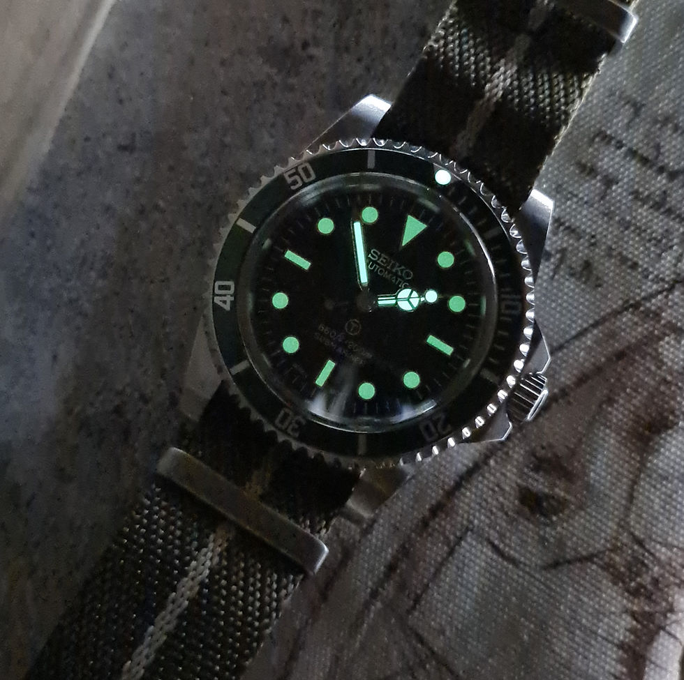 Thumbnail: 39.5mm vintage Seiko Diver Mod with extra strap