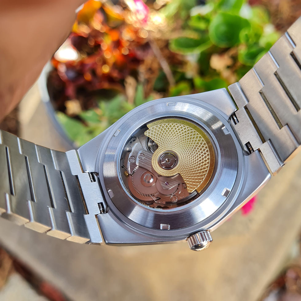 Thumbnail: 40mm Black/Gold PRX style Seiko Mod on Steel