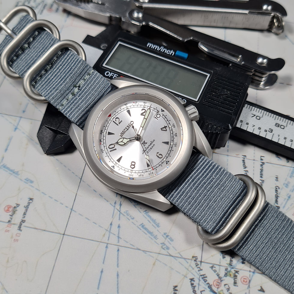 Thumbnail: Sand blasted Alpinist field watch seiko mod