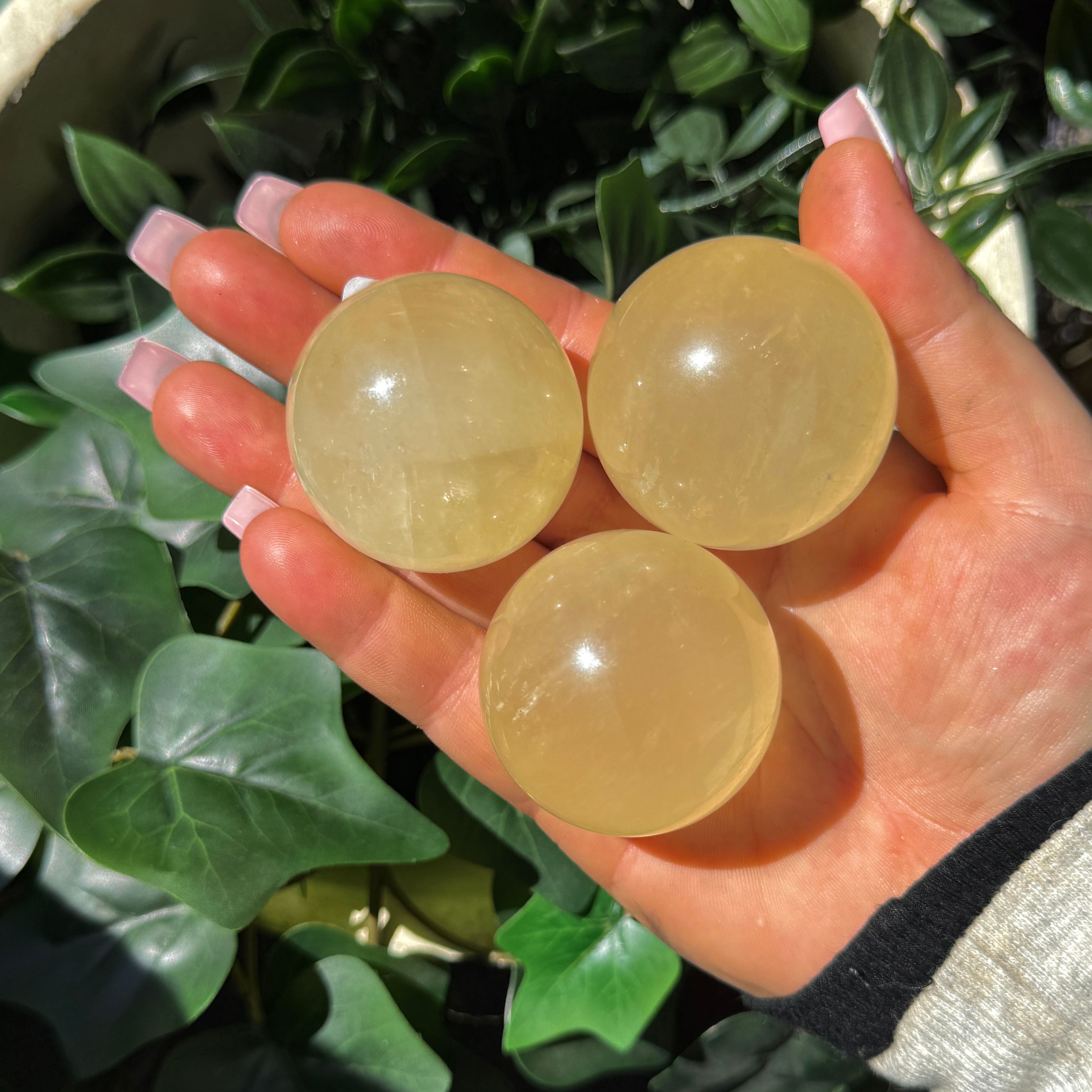 Honey Calcite Sphere