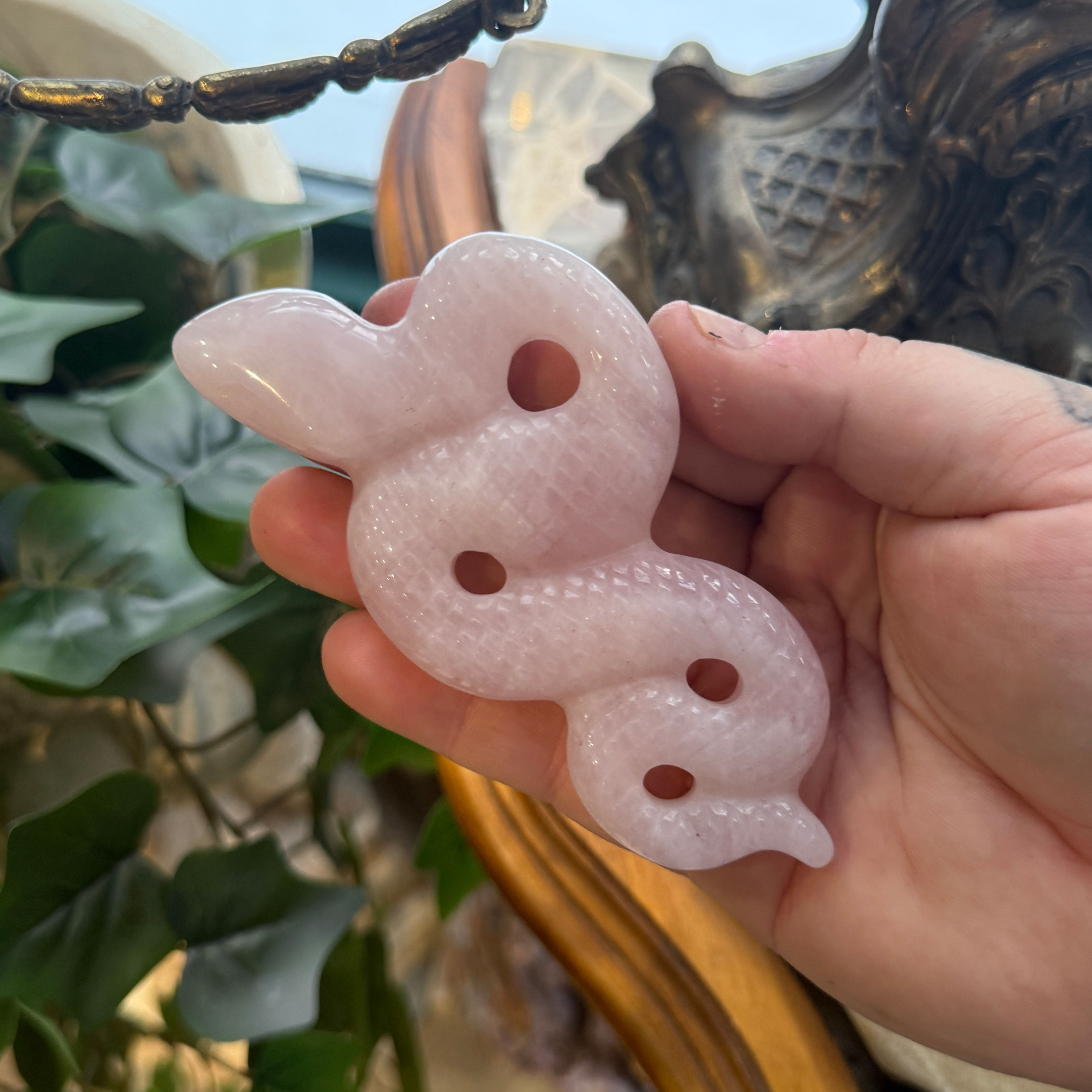 rose quartz snake