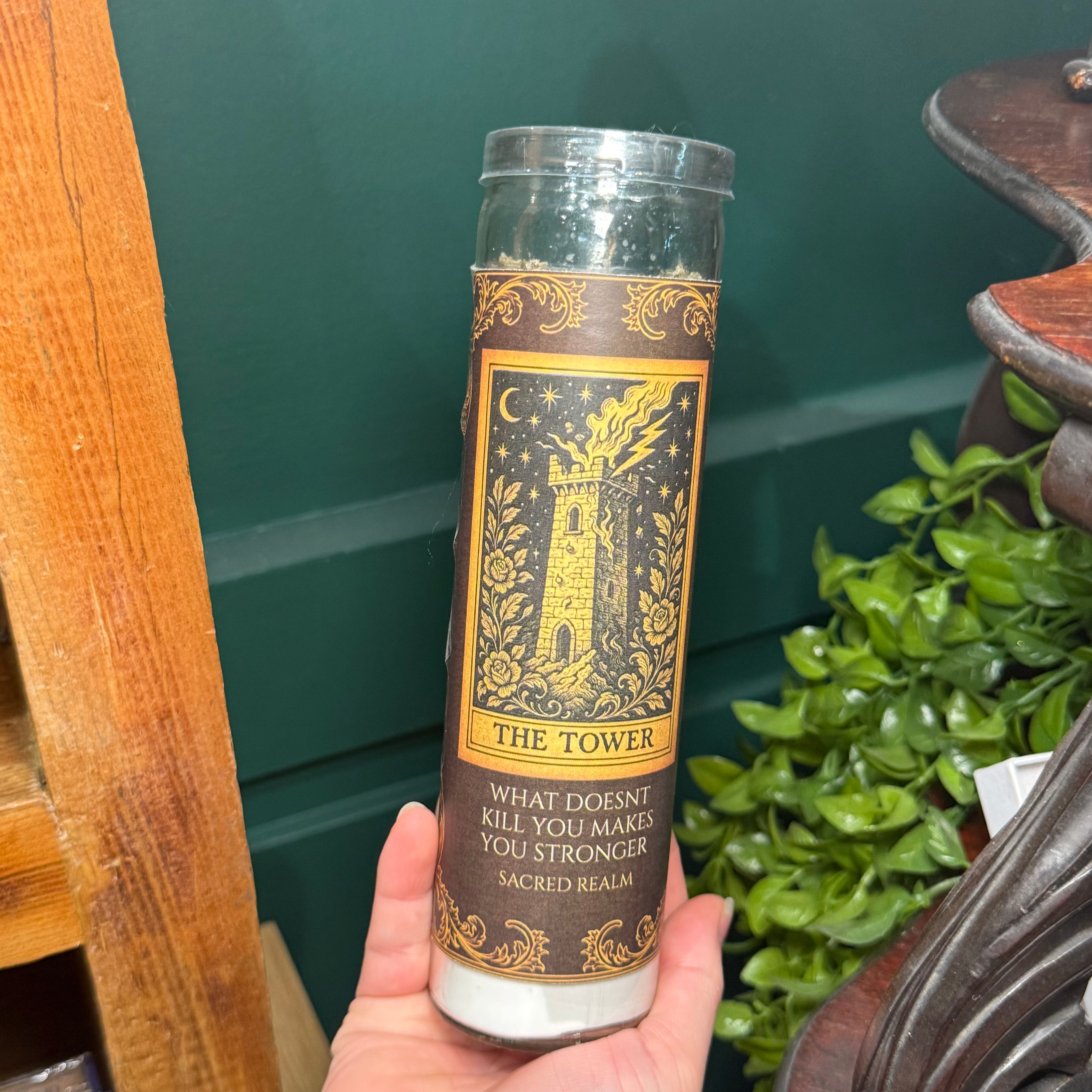 The Tower Tarot Candle