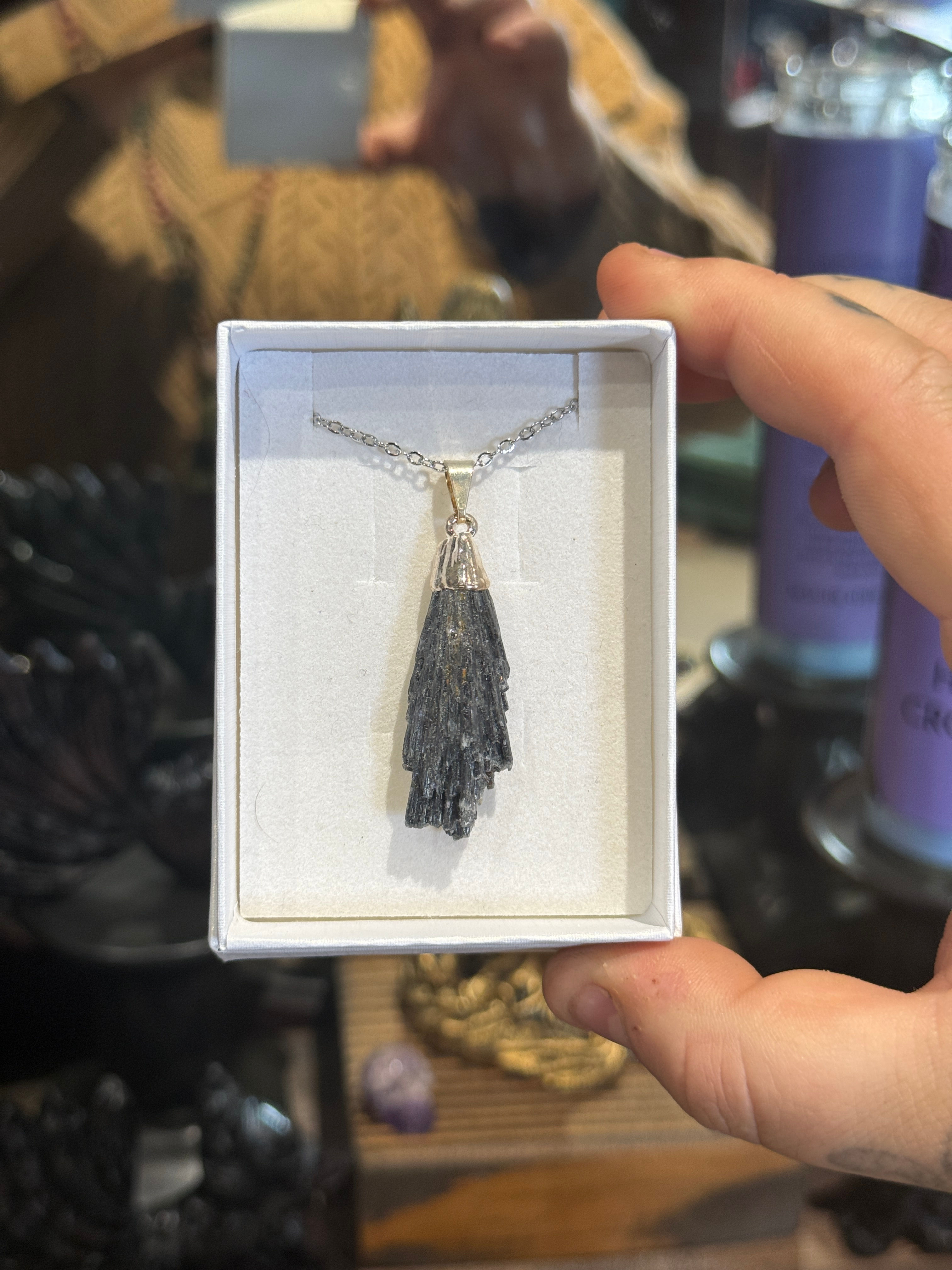 Black Kyanite Necklace 