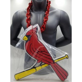 St Louis Cardinals Bird and Bat Big Foam Cardinal Chain on Red