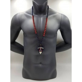 Tennessee Titans Sword Medallion on Bead Necklace, Polystone