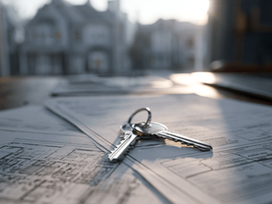Keys sitting on top of a contract