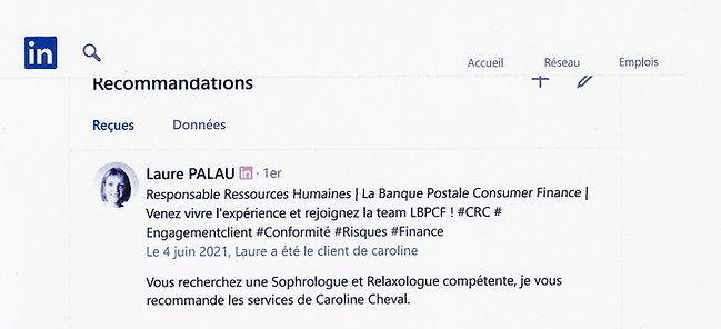 Avis Linked Caroline Cheval Sophrologue EI 44