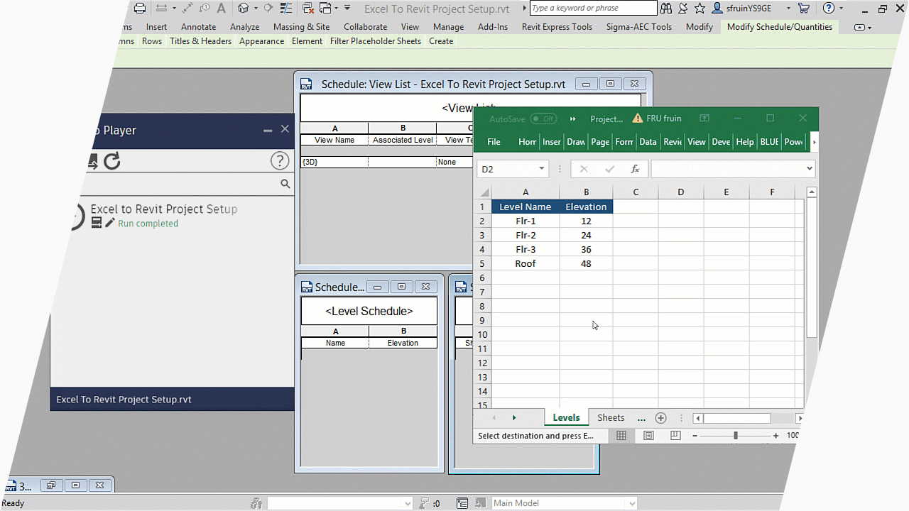 Import Excel Into Revit