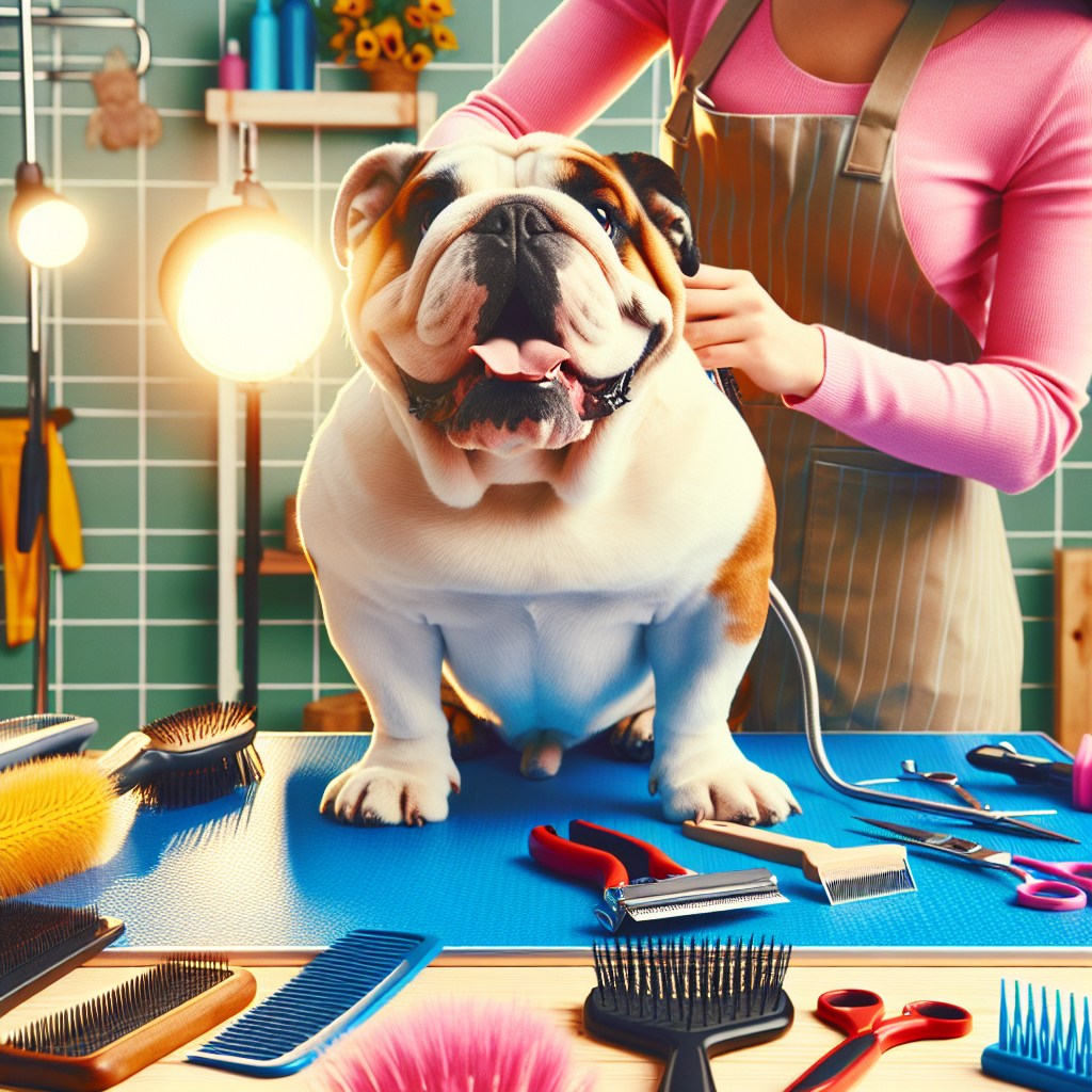 English Bulldog grooming