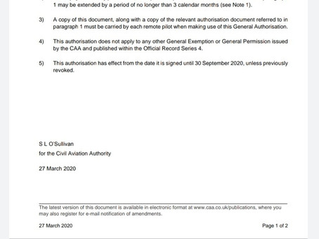 CAA Extend PfCO validity