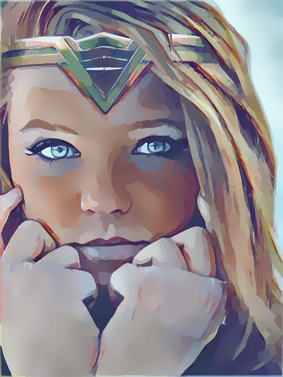 a young girl dressed up as wonder woman