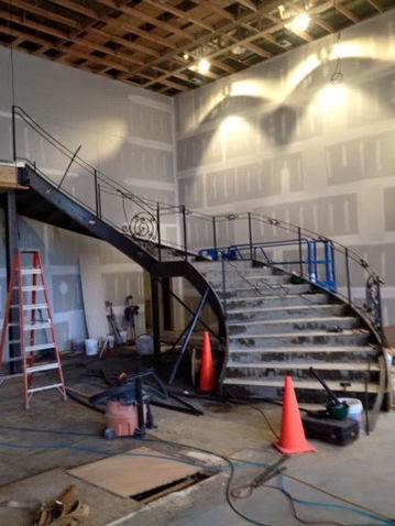 North Haledon, NJ decorative 
Staircase Project for wedding venue paterson iron works