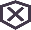 Hexágono com x dentro