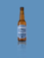 Bouteille de bière 'La Daurade' de la Bière de la Rade, présentée sur fond uni.