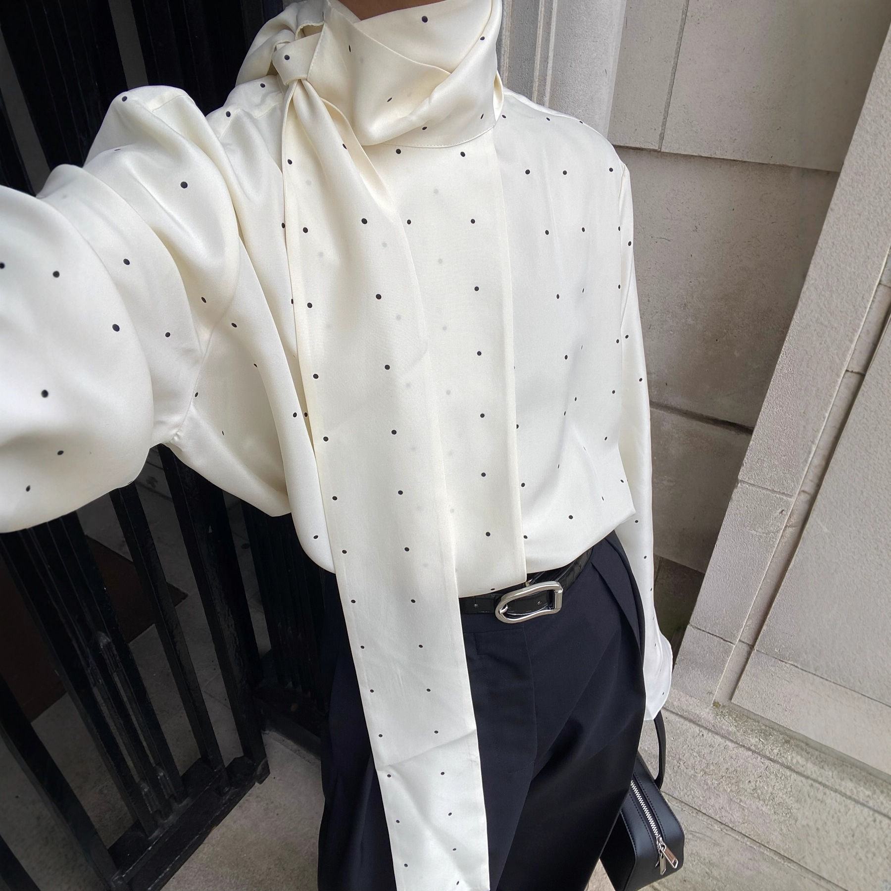 Amara Polka Dot Chiffon Blouse