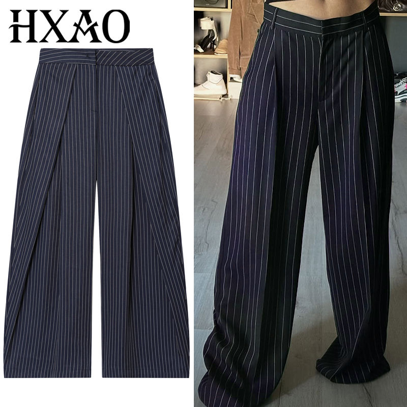 Camille Striped Wide-Leg Pants